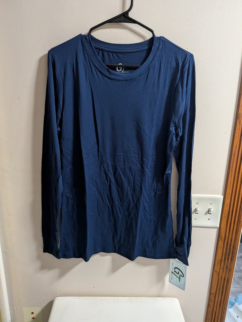 New Women's L Or XL Navy Blue Long Sleeve Shirt